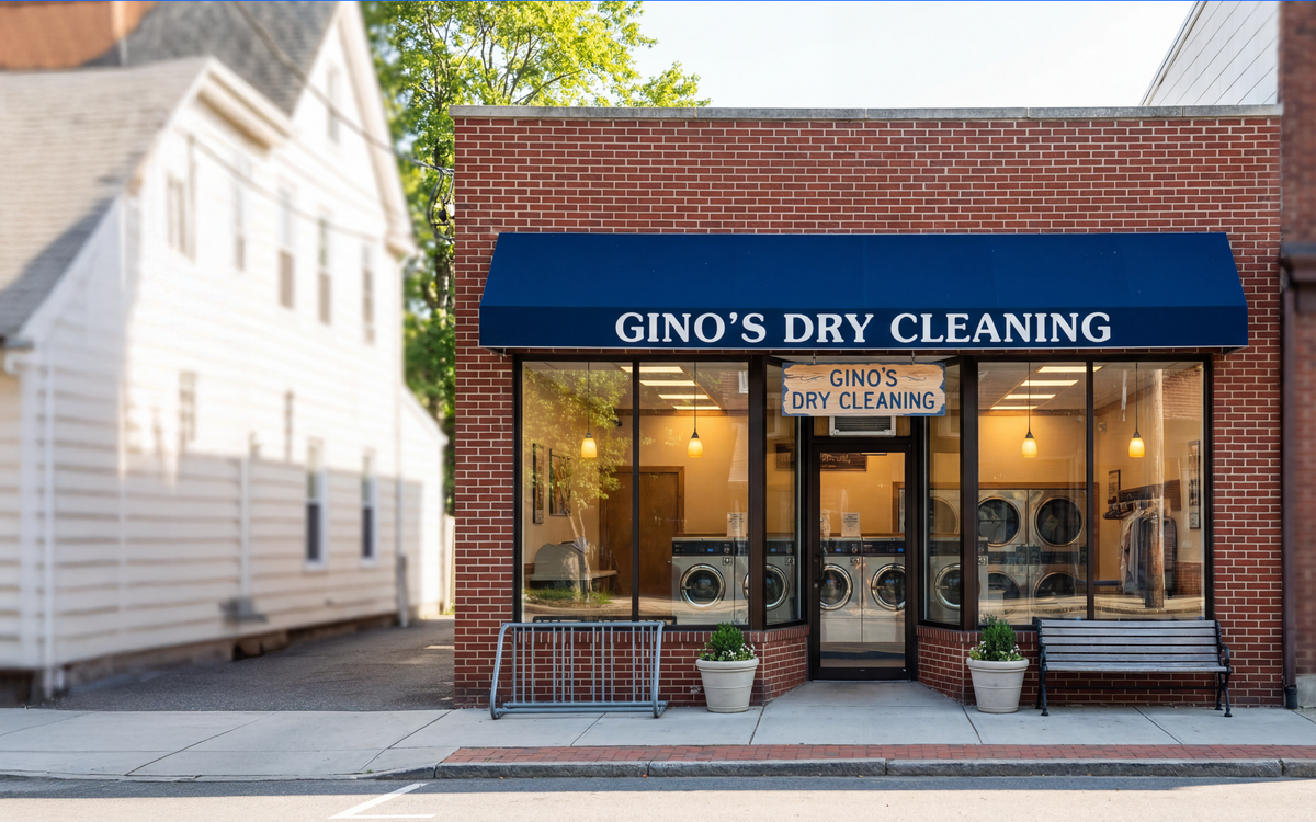 Choose your dry cleaner or laundromat — local storefront