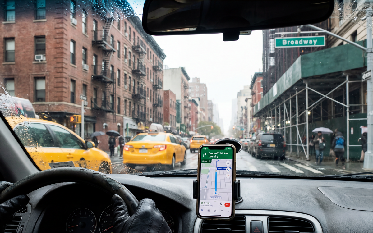 Track your driver in real time on a live map
